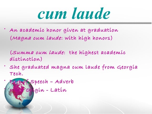 what does cum laude mena What does cum laude mena